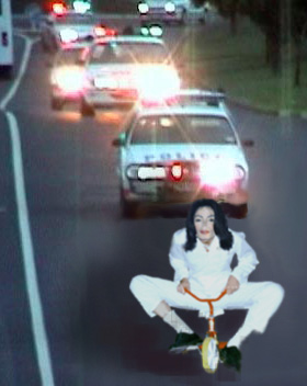 michael jackson running from the cops